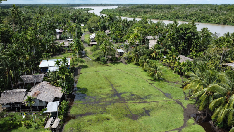 vilage vue aerienne papouasie aidocean